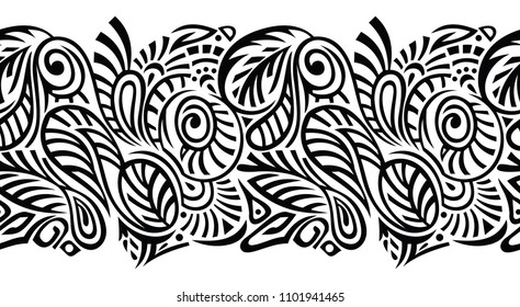 Seamless vector tribal border