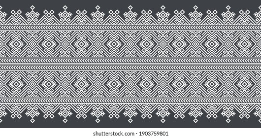 Seamless vector tribal border design