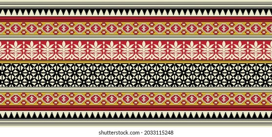 Seamless vector tribal border design