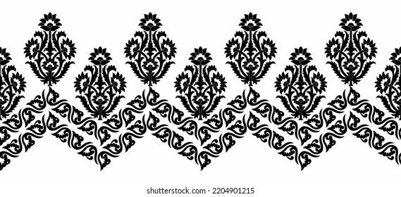 Seamless vector tribal border design