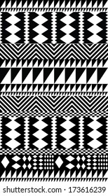 seamless vector tribal ethnic aztec pattern