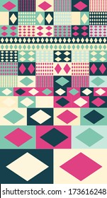 seamless vector tribal ethnic aztec pattern