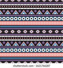 Seamless vector tribal pattern. Aztec ornament. Geometric background for design, print on paper, textile, covers, surfaces.
