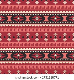 Seamless vector tribal pattern. Geometric background in ethnic style. Trendy boho design for textile.