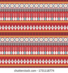 Seamless vector tribal pattern. Geometric background in ethnic style. Trendy boho design for textile.