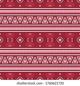 Seamless vector tribal pattern. Geometric ornament with ethnic motifs. Textile boho style design.