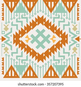 Seamless Vector Tribal Pattern for Textile Design. Stylish Ethnic Background. Modern Mix of Stripes and Triangles