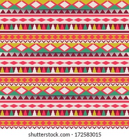 Seamless vector tribal texture. Tribal vector pattern. Colorful ethnic striped pattern. Geometric borders. Traditional ornament. Hand drawn abstract backdrop. Wallpaper for pattern fills, web page