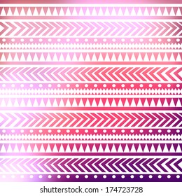 Seamless vector tribal texture. Tribal vector pattern. Ethnic textile decorative ornamental striped seamless pattern.  Tribal art. Tribal design