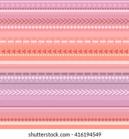 Seamless vector tribal texture pattern. Pink and lilac colors.