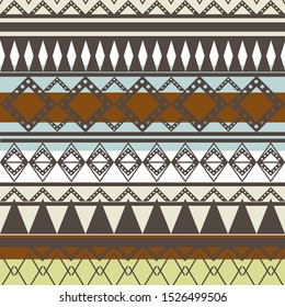 Seamless vector tribal texture set. Tribal seamless texture. Boho stripes. Striped vintage boho fashion style pattern background with tribal shape elements.
