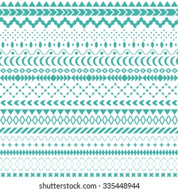 Seamless vector tribal texture. Tribal seamless texture. Vintage ethnic seamless backdrop. Boho stripes. Striped vintage boho fashion style pattern background with tribal shape elements.