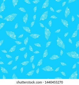 Seamless vector tropical floral pattern isolated on white background. Hand drawn surface design with tropical flowers. Seamless texture can be used for wallpapers, pattern fills, surface textures.