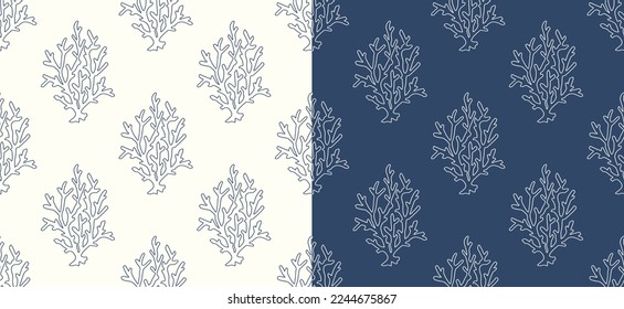 Seamless vector tropical pattern with corals. Perfect for wallpapers, web page backgrounds, surface textures, textile.