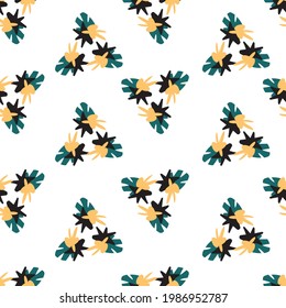 Nahtlose Vektorgrafik-Muster Design Ananas Monstera wiederholbare endlose Ornament