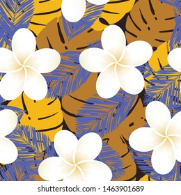 Seamless vector tropical pattern. Vector illustration.