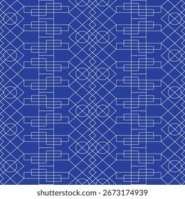 Seamless vector two-color geometric pattern
