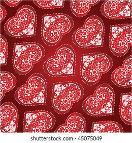 Seamless vector valentine red pattern