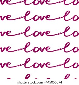 Seamless vector Valentine's Day pattern. Hand drawn love background.