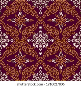 Motif harmonieux vintage vintage motif damassé