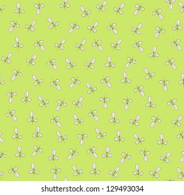 Seamless vector vintage floral leaf pattern