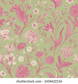 Seamless Vector Vintage Floral Pattern Classic Stock Vector (Royalty ...