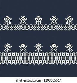 seamless vector vintage ornamental ribbon border design. seamless template in the swatch panel 