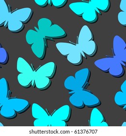 Seamless vector wallpaper with butterflies