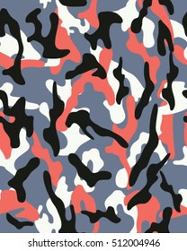 Seamless vector wallpaper. Fashionable camouflage pattern, vector illustration.Military print.