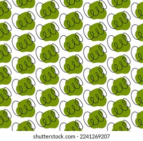 Seamless vector wallpaper made of abstract lines and fills
