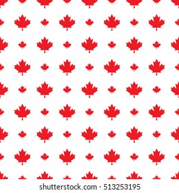 A seamless vector wallpaper made up of repeating maple leaves. This Canadian pattern would be ideal for use in textile design or wrapping paper.