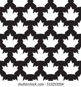 A seamless vector wallpaper made up of repeating maple leaves. This Canadian pattern would be ideal for use in textile design or wrapping paper.