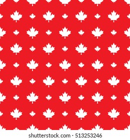 A seamless vector wallpaper made up of repeating maple leaves. This Canadian pattern would be ideal for use in textile design or wrapping paper.