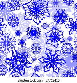 Seamless vector wallpaper with snowflakes