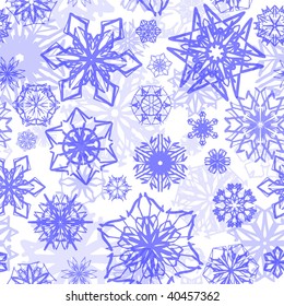 Seamless vector wallpaper with snowflakes
