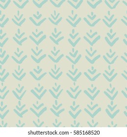 Seamless vector watercolor pattern with green elements for textile, ceramics, fabric, print, cards, wrapping