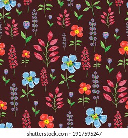 Nahtlose Vektorfloralen, geeignet für Modegewebe, Heimdeco, Kinderdesign, Geschenkverpackung, Verpackung, Buchumschlag und andere Design-Projekte. 
