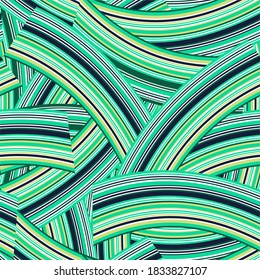 Seamless  vector of wavy lines, colorful print, abstract liquid pattern, bright background of curves