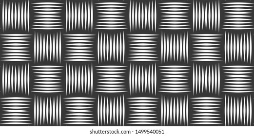 Seamless vector weaving pattern, linear background with crossed lines, textile knitted repeat tiling wallpaper, perfect simplistic minimal design.