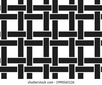 Seamless vector weaving pattern, linear background with crossed lines, textile knitted repeat tiling wallpaper, perfect simplistic minimal design.