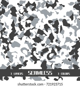 seamless vector white camouflage