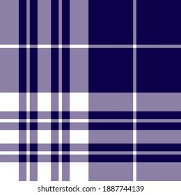 Seamless vector white and dark purple plaid pattern. Tartan classic background ornate for design, fabric, textile, wrapping, cover etc.