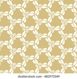 Seamless vector white ornament. Modern geometric pattern with repeating elements