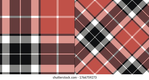 Nahtlose Vektorgrafik-Muster in Weiß und Rot.
