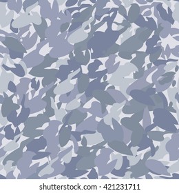 Seamless vector white winter camouflage.