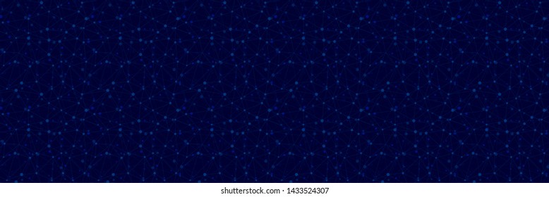 Seamless Vector Wide Dark Blue Network Background