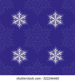 Seamless vector winter holiday snowflakes background for web sites design or wrapping paper