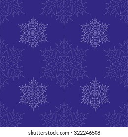 Seamless vector winter holiday snowflakes background for web sites design or wrapping paper