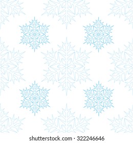 Seamless vector winter holiday snowflakes background for web sites design or wrapping paper