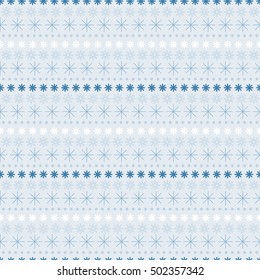 Seamless vector winter pattern in a light palette. Christmas print with snowflakes for textiles, wrapping paper and other surfaces. 